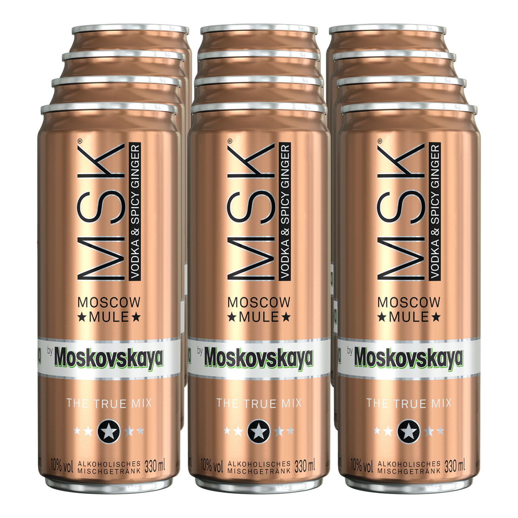 Moskovskaya MSK Moscow Mule 10,0 % vol 0,33 Liter, 12er Pack - Bild 1