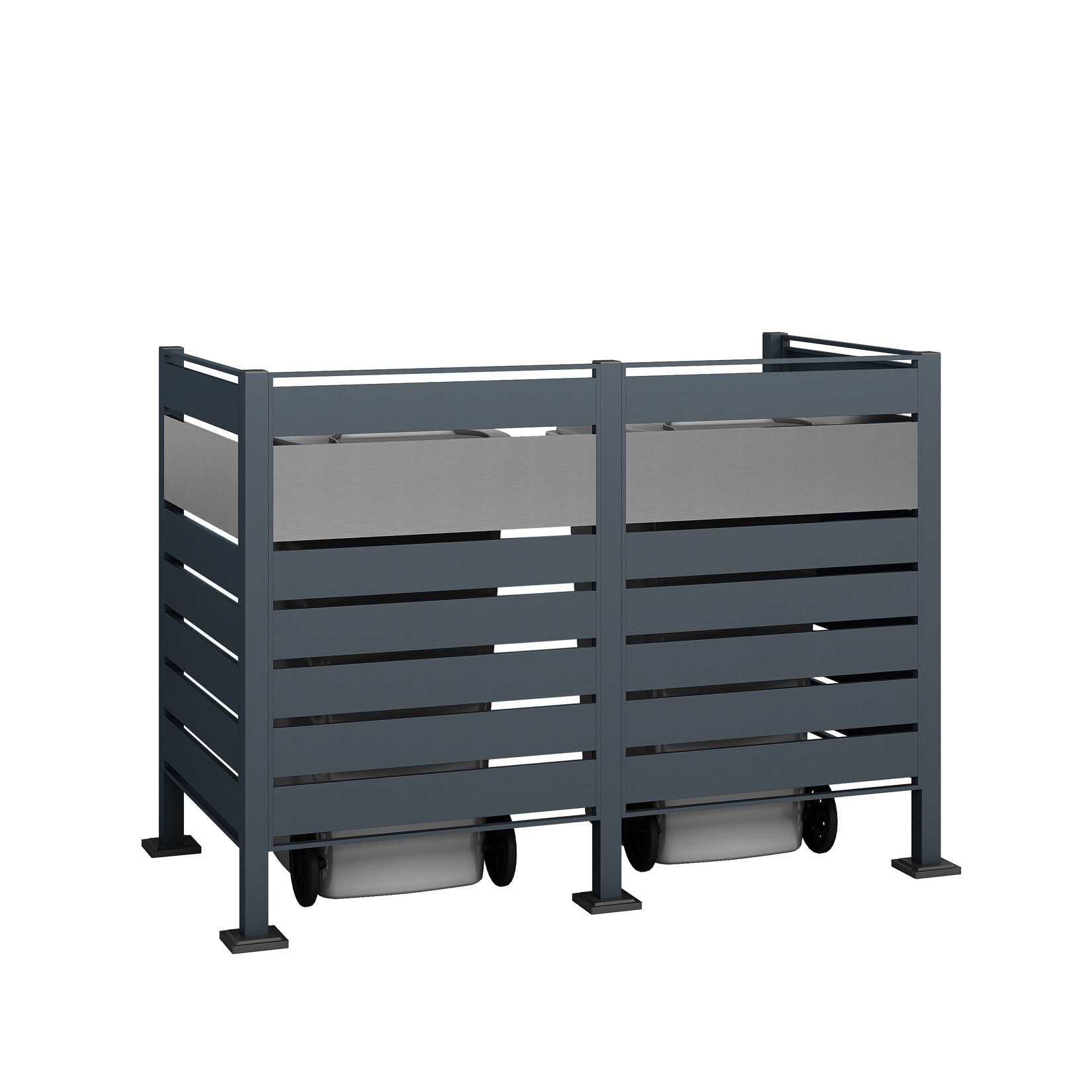 Westmann Metall Mülltonnenverkleidung Planum 120cm - versch. Ausführungen
