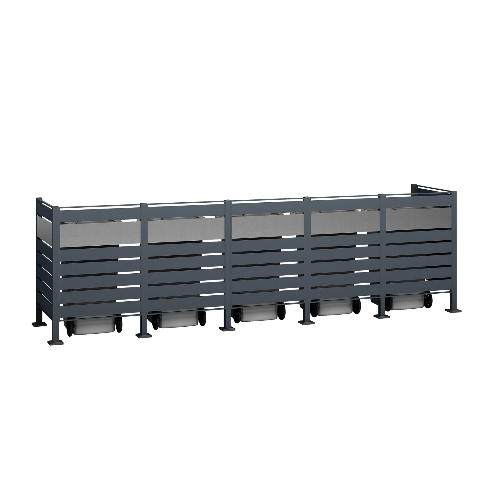 Westmann Metall Mülltonnenverkleidung Planum 120cm - versch. Ausführungen