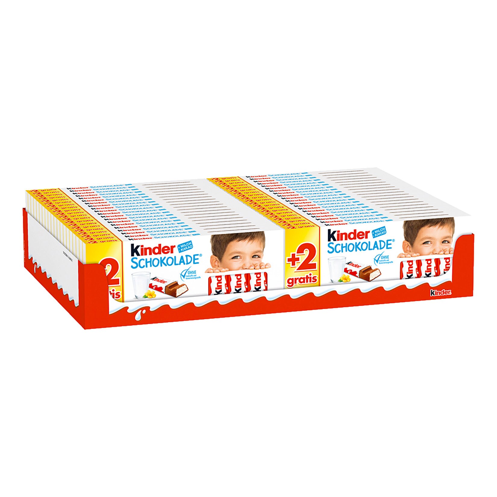 Ferrero Kinder Schokolade 8+2 125 g, 40er Pack - Bild 1