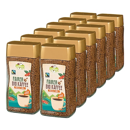Bio Fairtrade Instant Kaffee Latina 100 g, 12er Pack - Bild 1