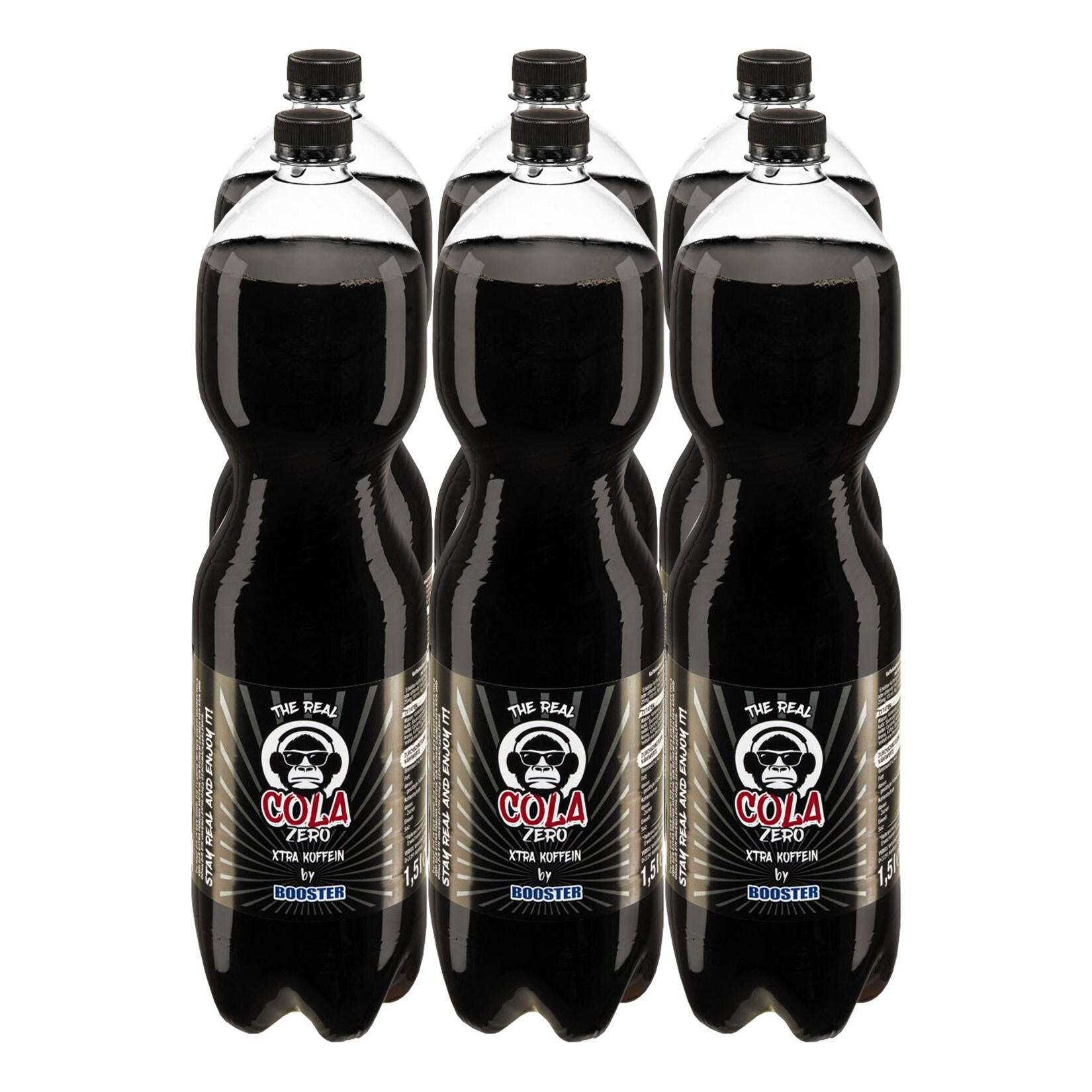 Booster The Real Cola Zero 1,5 Liter, 6er Pack