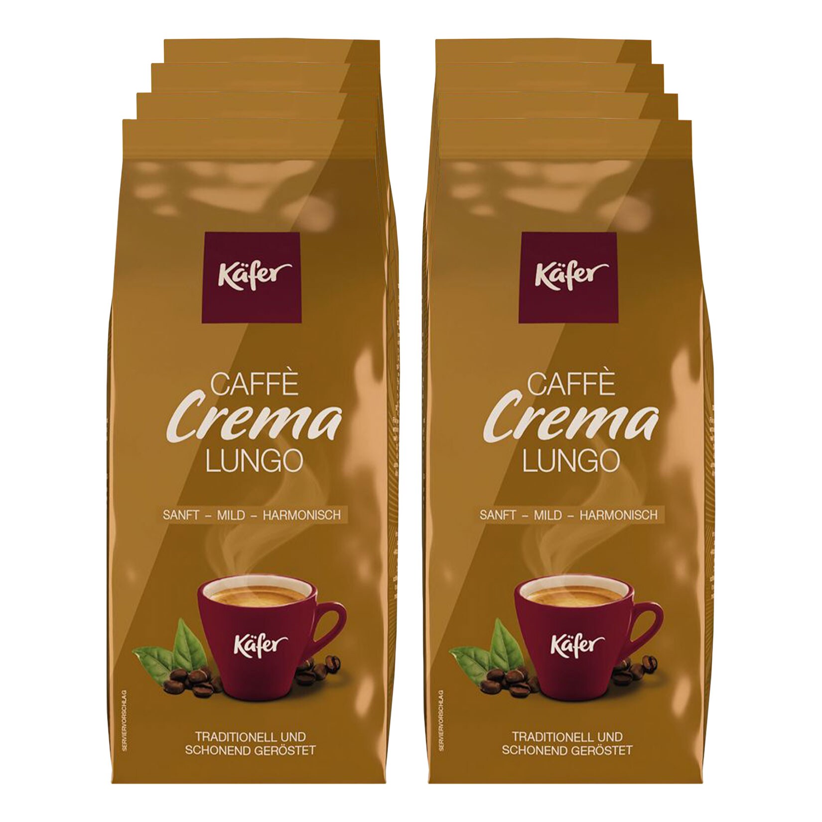 K&auml;fer Caffe Crema 1 kg, 8er Pack - Bild 1