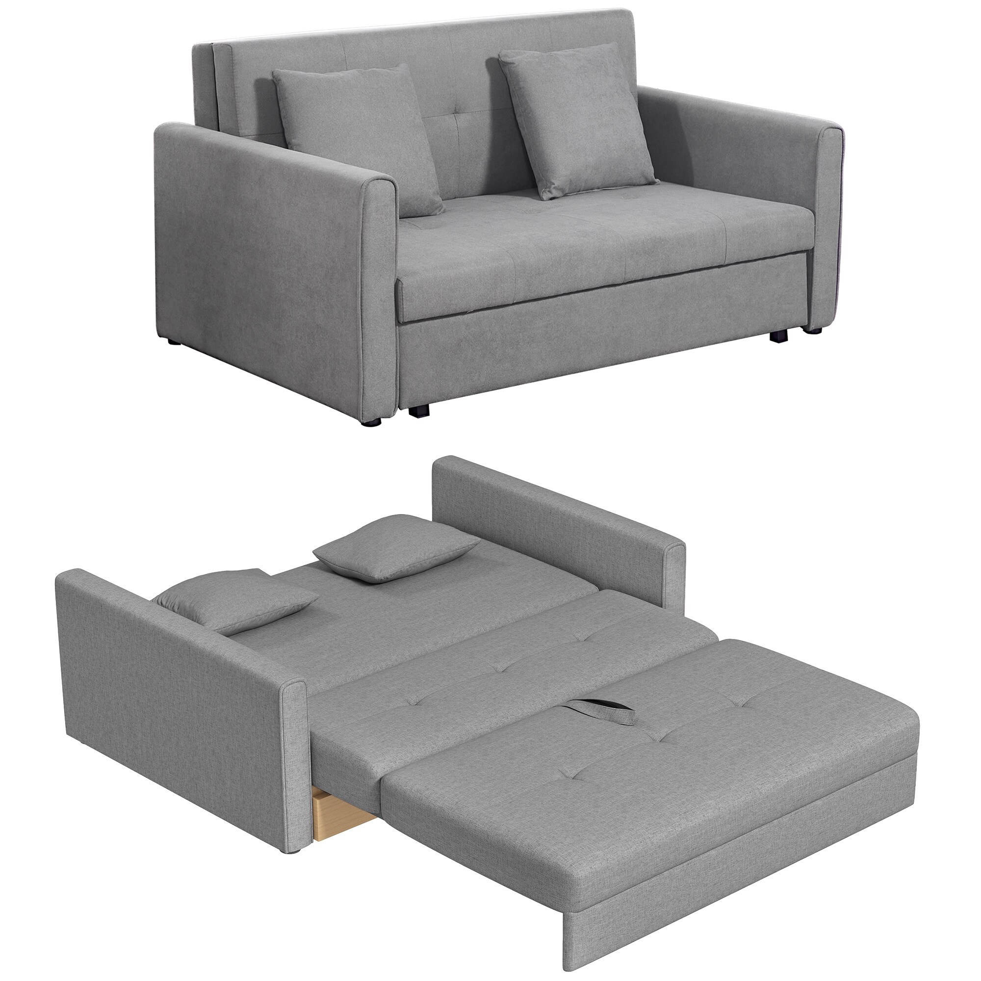 HOMCOM Schlafsofa Polyester, Holz - Bild 1