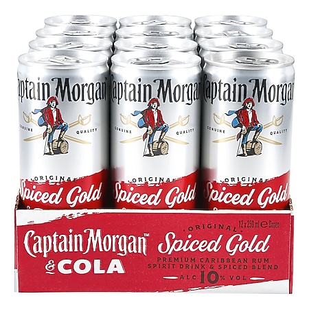 12er 0,25 Cola vol % Dose, kaufen Pack Spiced Netto Morgan & Captain Liter Gold 10,0 online bei