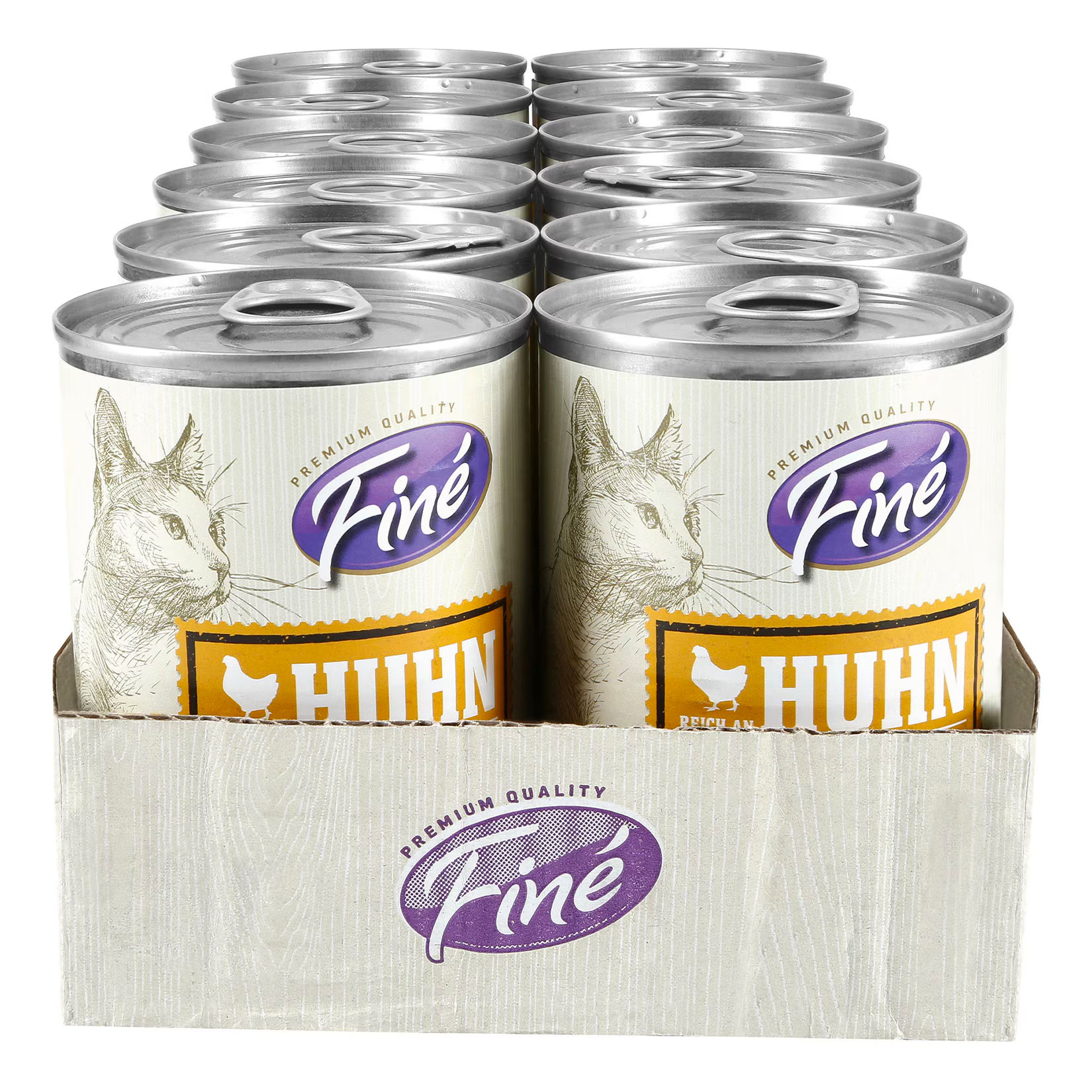 Fine Katzennahrung Reich an Huhn 400 g, 12er Pack - Bild 1