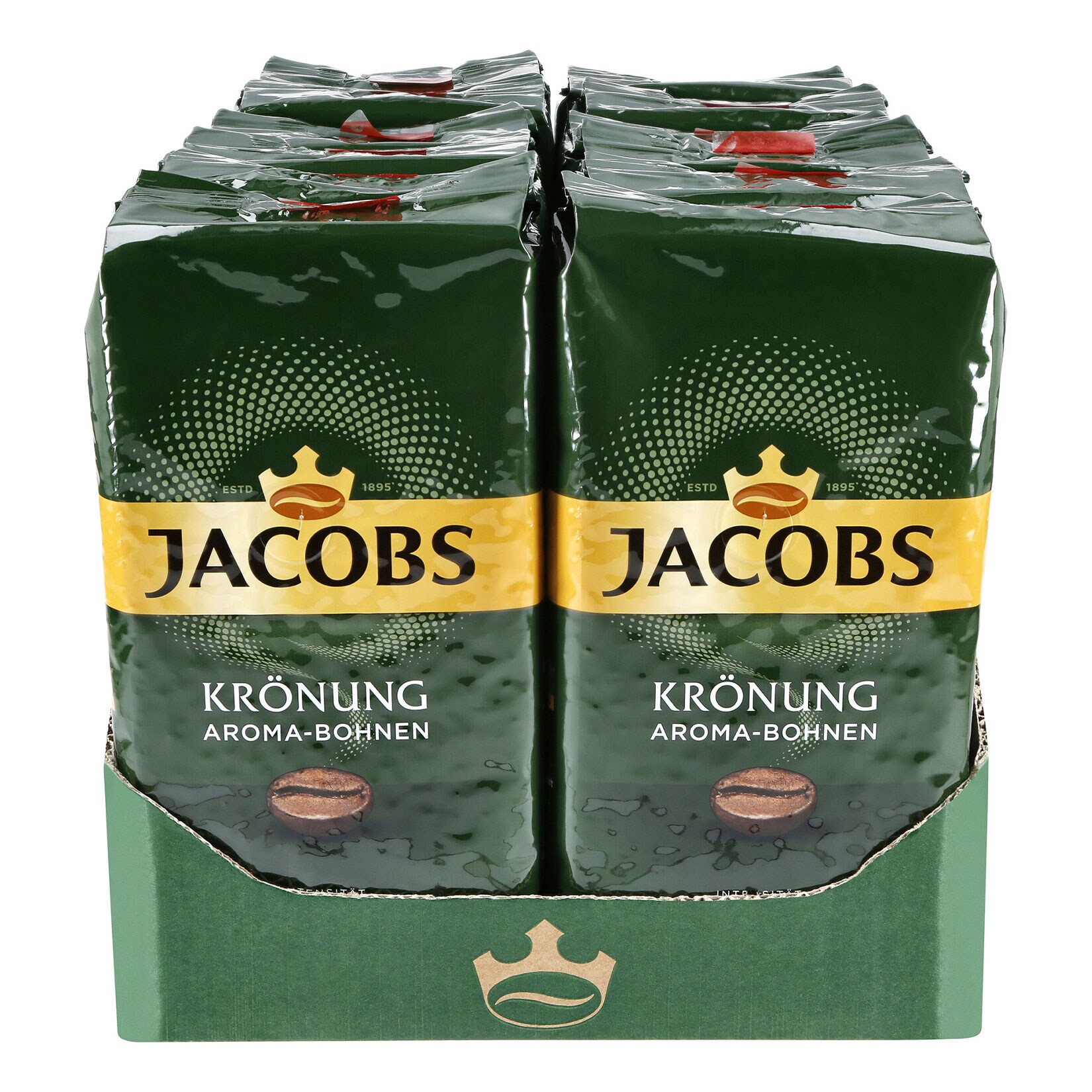 Jacobs Kr&ouml;nung Aroma-Bohnen ganze Bohnen 500 g, 12er Pack - Bild 1