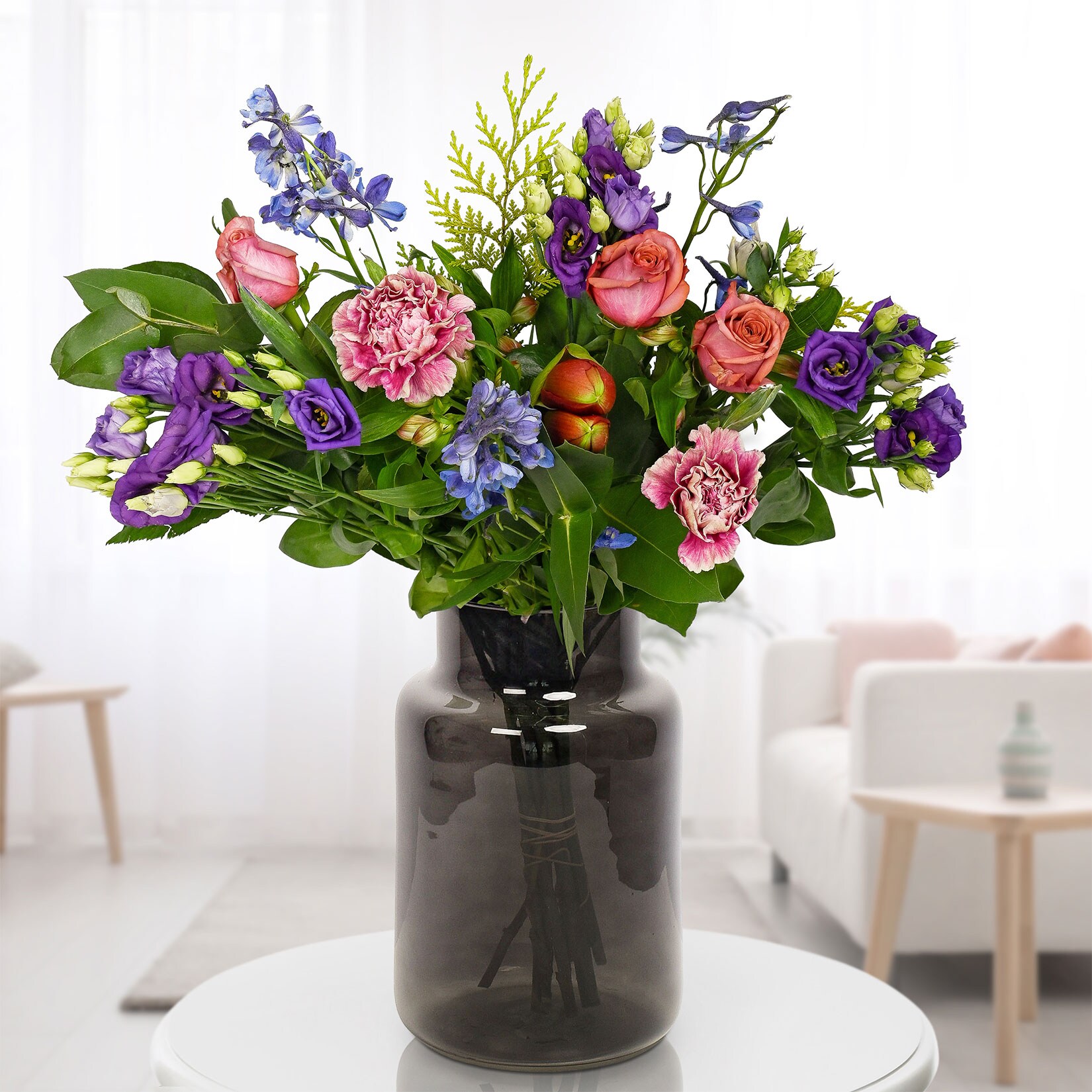 Blumenstrau&szlig; Klassiker mit Vase, verschiedene Gr&ouml;&szlig;en - Bild 1