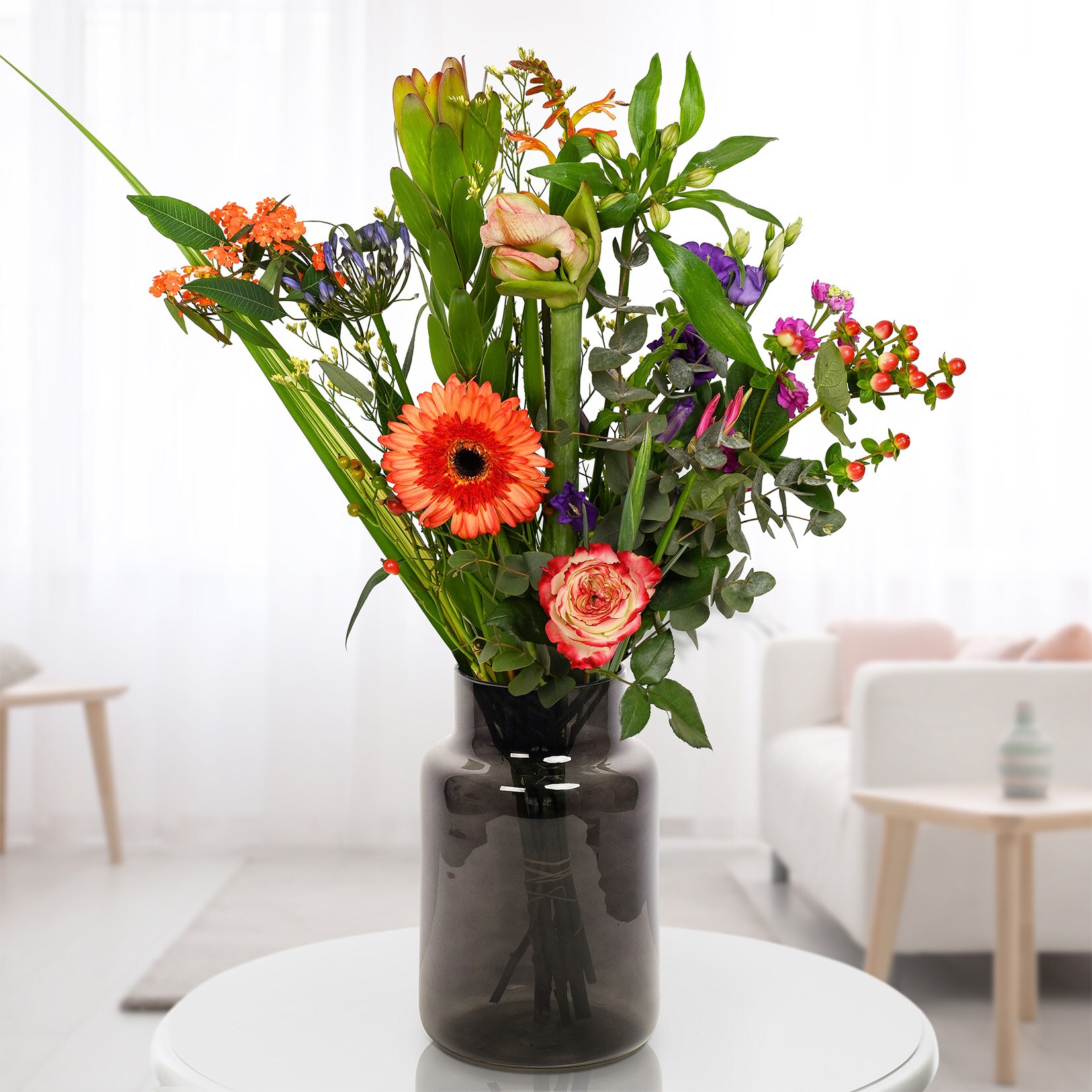 Blumenstrauß Feldstrauß mit Vase, verschiedene Größen | 04311532433270
