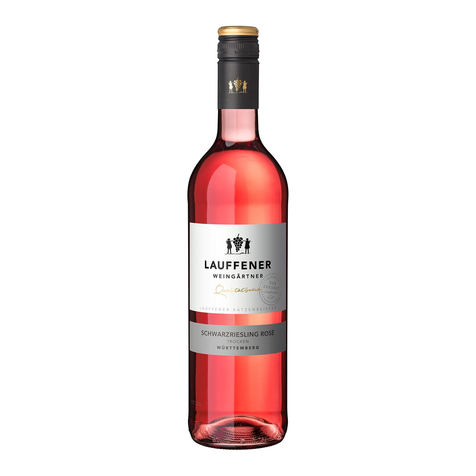 Lauffener Katzenbei&szlig;er Schwarzriesling Ros&eacute; QbA 12,5 % vol 0,75 Liter - Bild 1