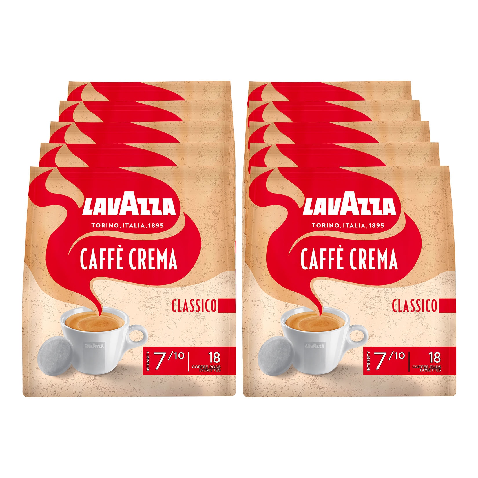 Lavazza Caff&eacute; Crema Classico Pads 125 g, 10er Pack - Bild 1