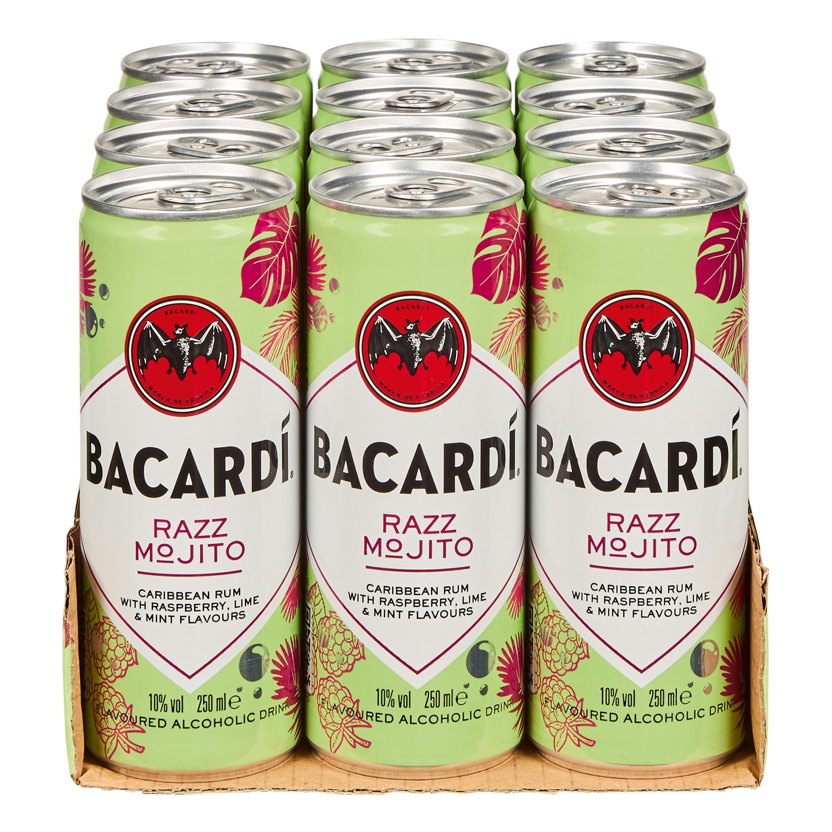 Bacardi Razz Mojito 10,0 % vol 0,25 Liter, 12er Pack - Bild 1