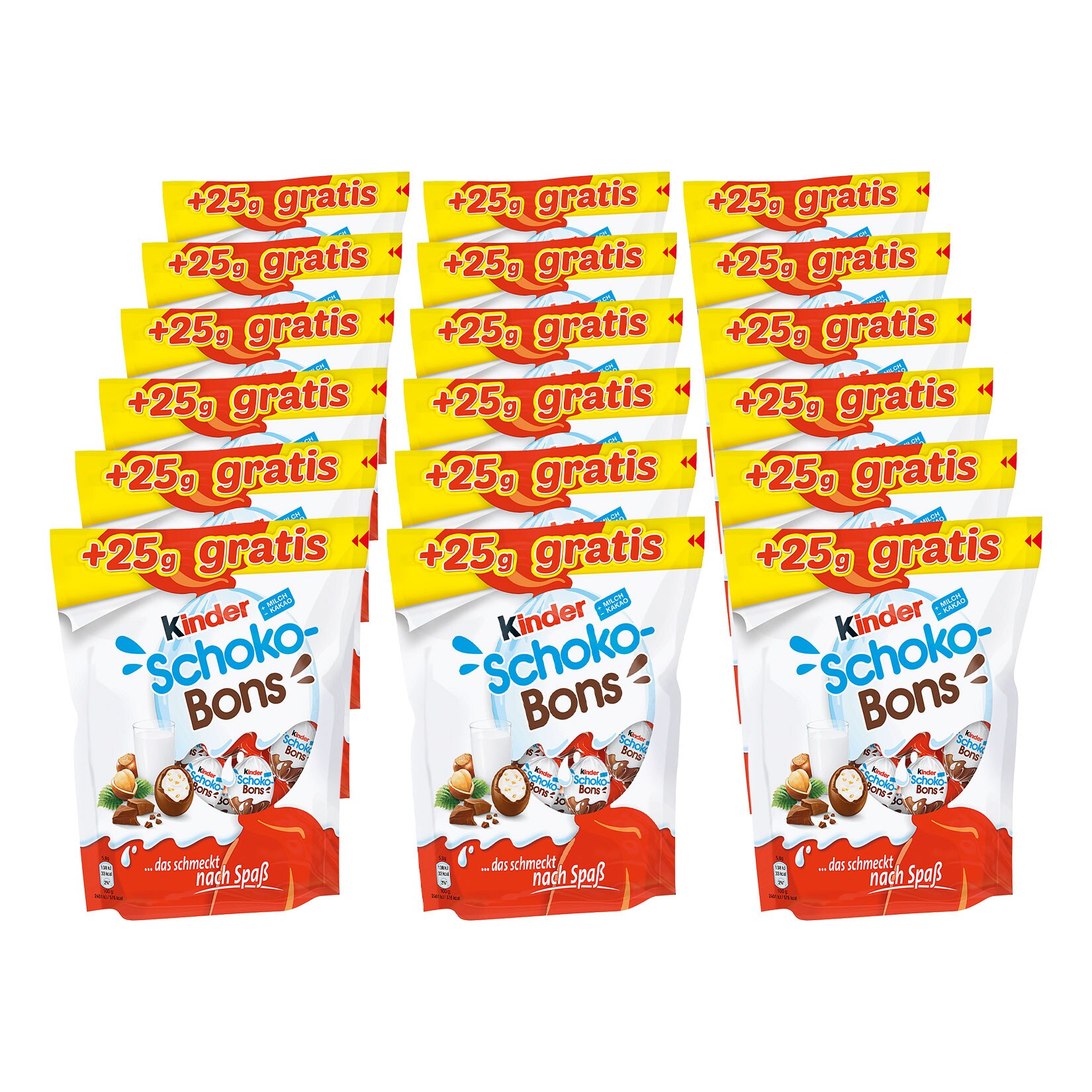 Ferrero Kinder Schokobons +25% 225 g, 18er Pack - Bild 1