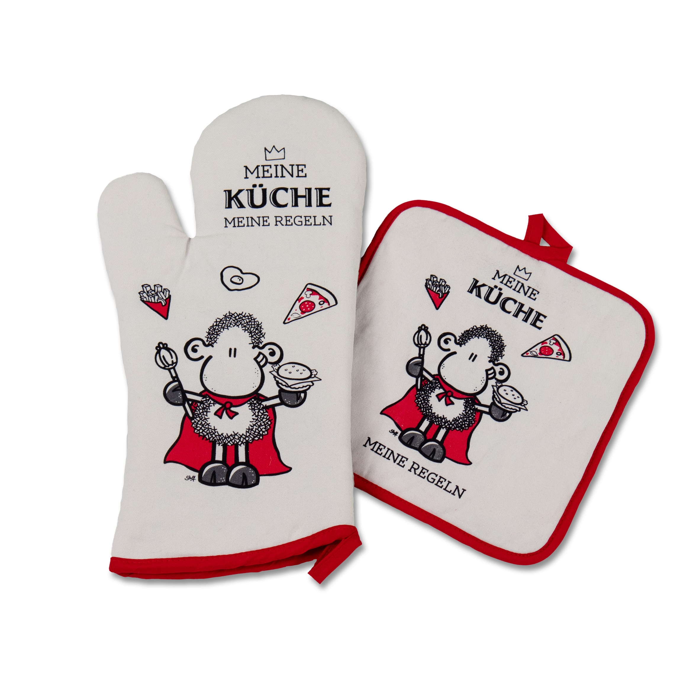 Sheepworld Ofenhandschuh + Topflappen 2er (Meine K&uuml;che meine Regeln) - Bild 1
