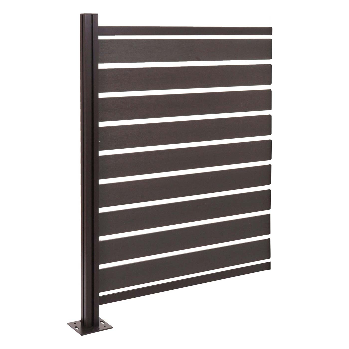 Alu Mülltonnen-Zaun MCW-K57, Erweiterungselement Mülltonnenverkleidung, Holzoptik erweiterbar 130x100x6cm ~ anthrazit