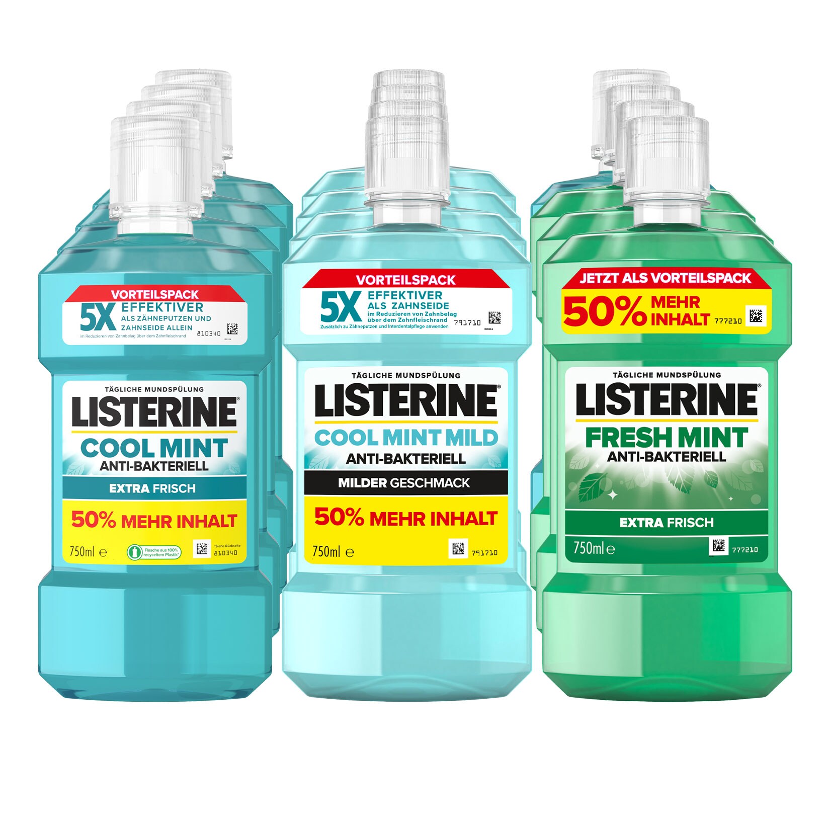 Listerine Mundsp&uuml;lung 750 ml, verschiedene Sorten, 12er Pack - Bild 1