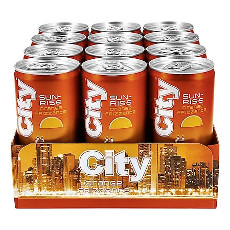 City Sunrise Orange Frizzante 5,5 % vol 0,20 Liter Dose, 12er Pack - Bild 1