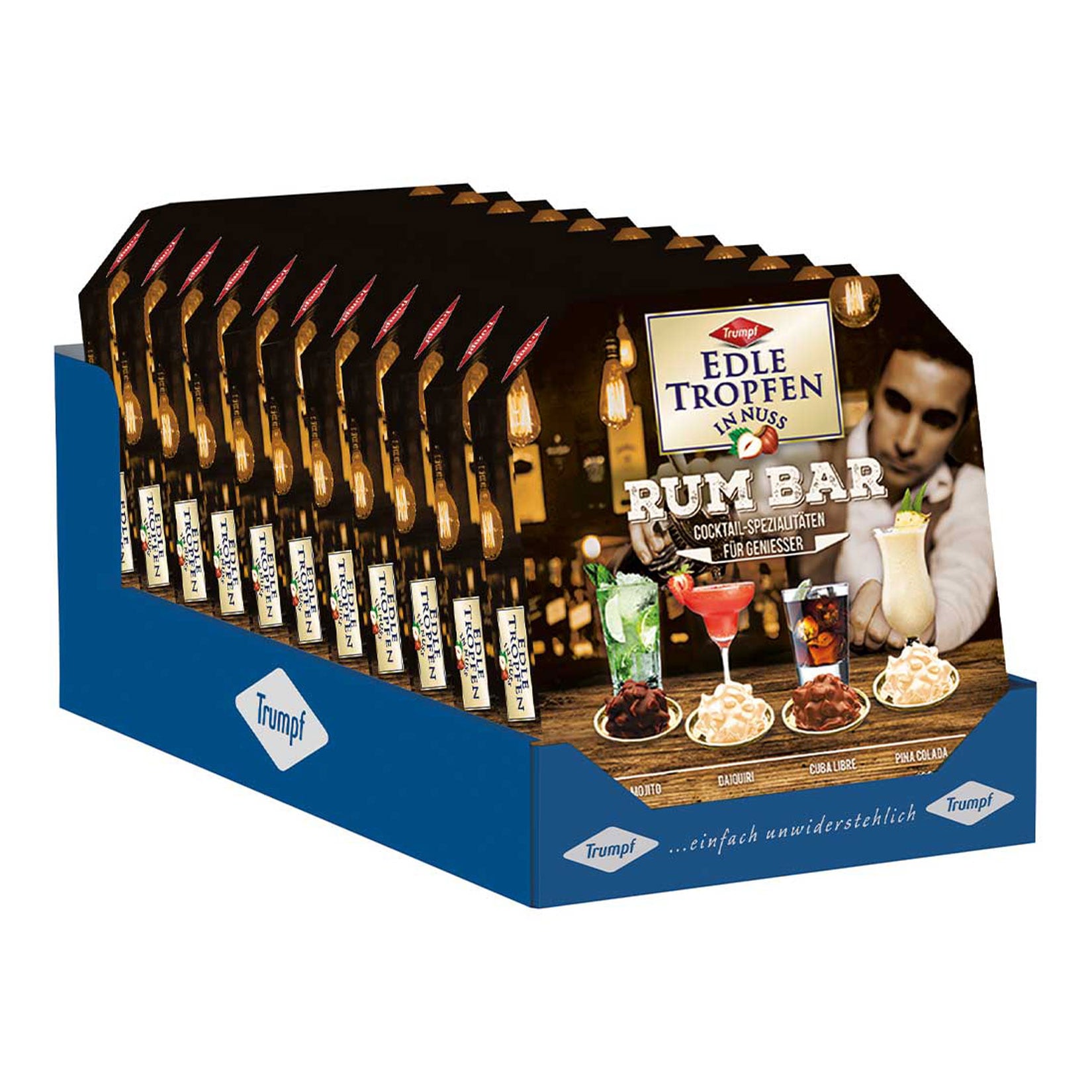 Trumpf Edle Tropfen in Nuss Rum Bar 100 g, 11er Pack - Bild 1