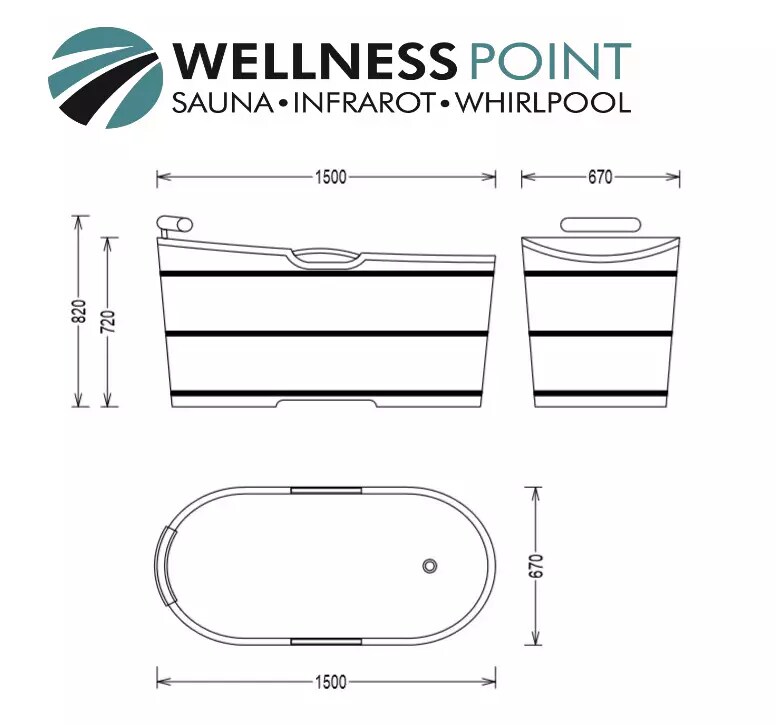 PureHaven freistehende Holzbadewanne aus Zedernholz - versch. Ausf&uuml;hrungen - Bild 1