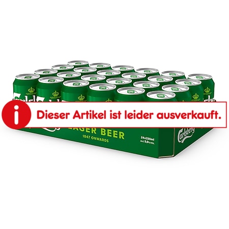Carlsberg Premium Lager Beer 5,0 % vol 0,33 Liter Dose, 24er Pack - Bild 1