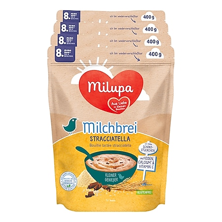 Milupa Kleiner Genießer Milchbrei Stracciatella 400 g, 4er Pack - Bild 1