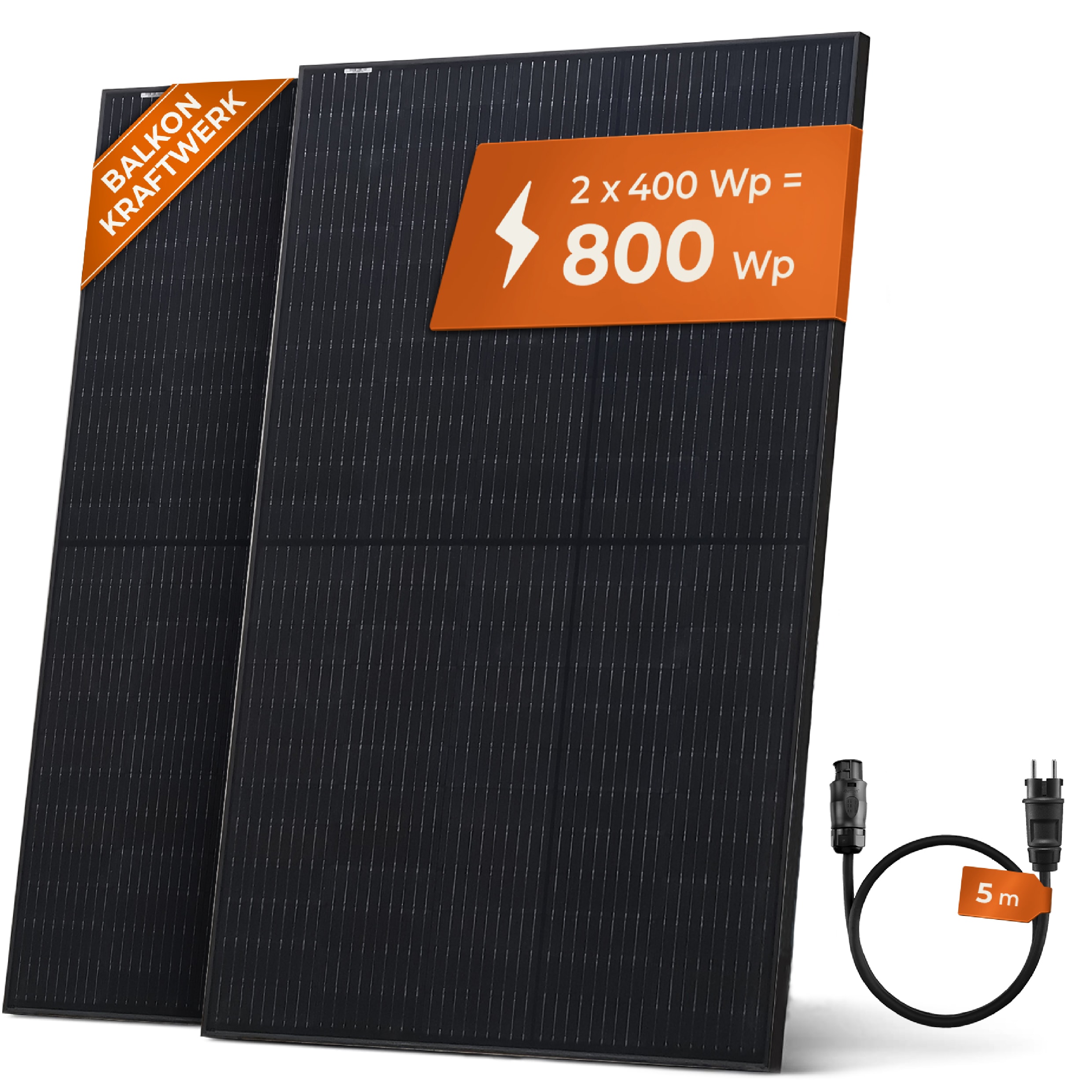 JA Solar 400W Solarpanel Full Black JAM54S31 2er Set 800 Watt - Balkonkraftwerk Solarmodul je 400 W - Bild 1