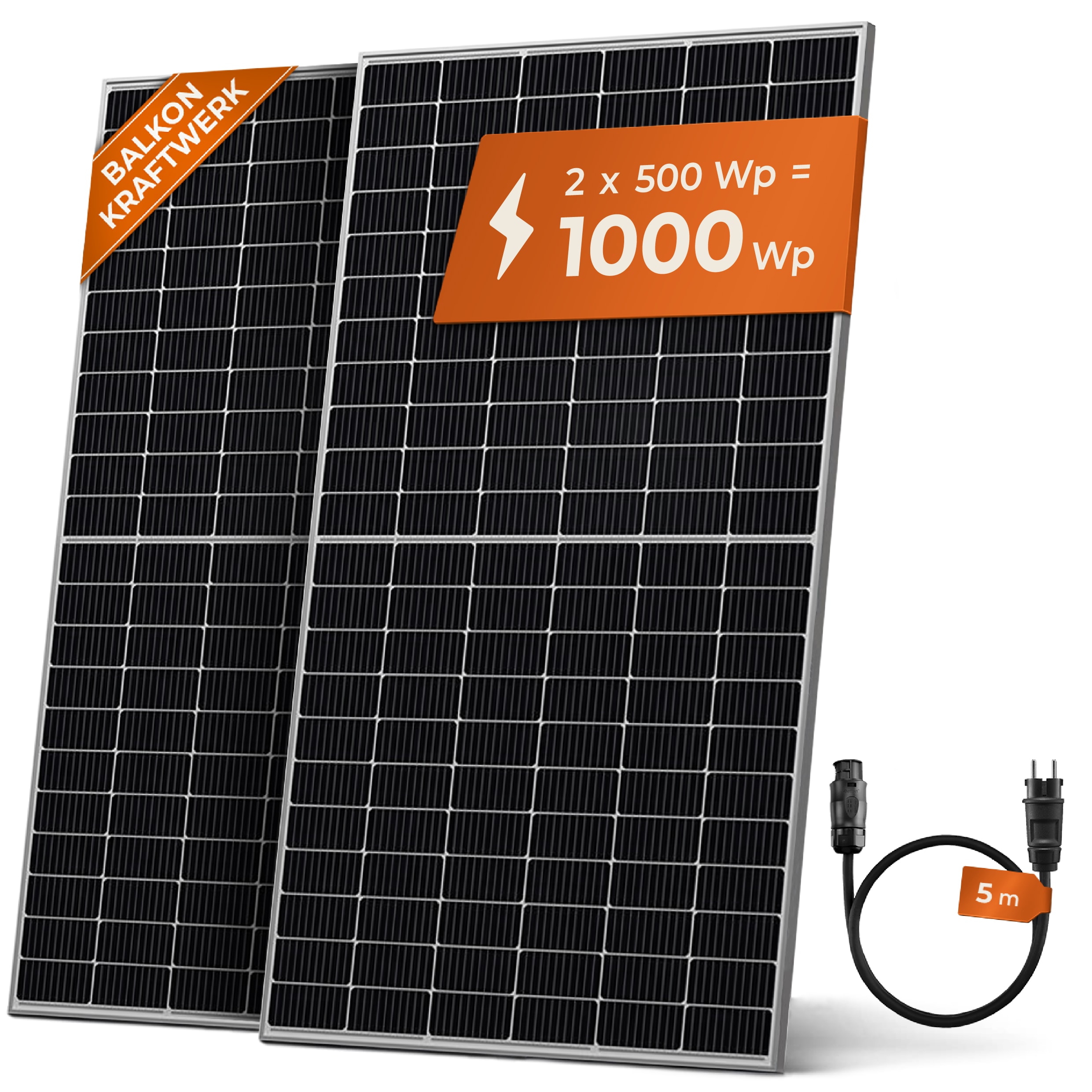JA Solar 500W Solarpanel JAM66S30 2er Set 1000 Watt - Balkonkraftwerk Solarmodul je 500 W - Bild 1