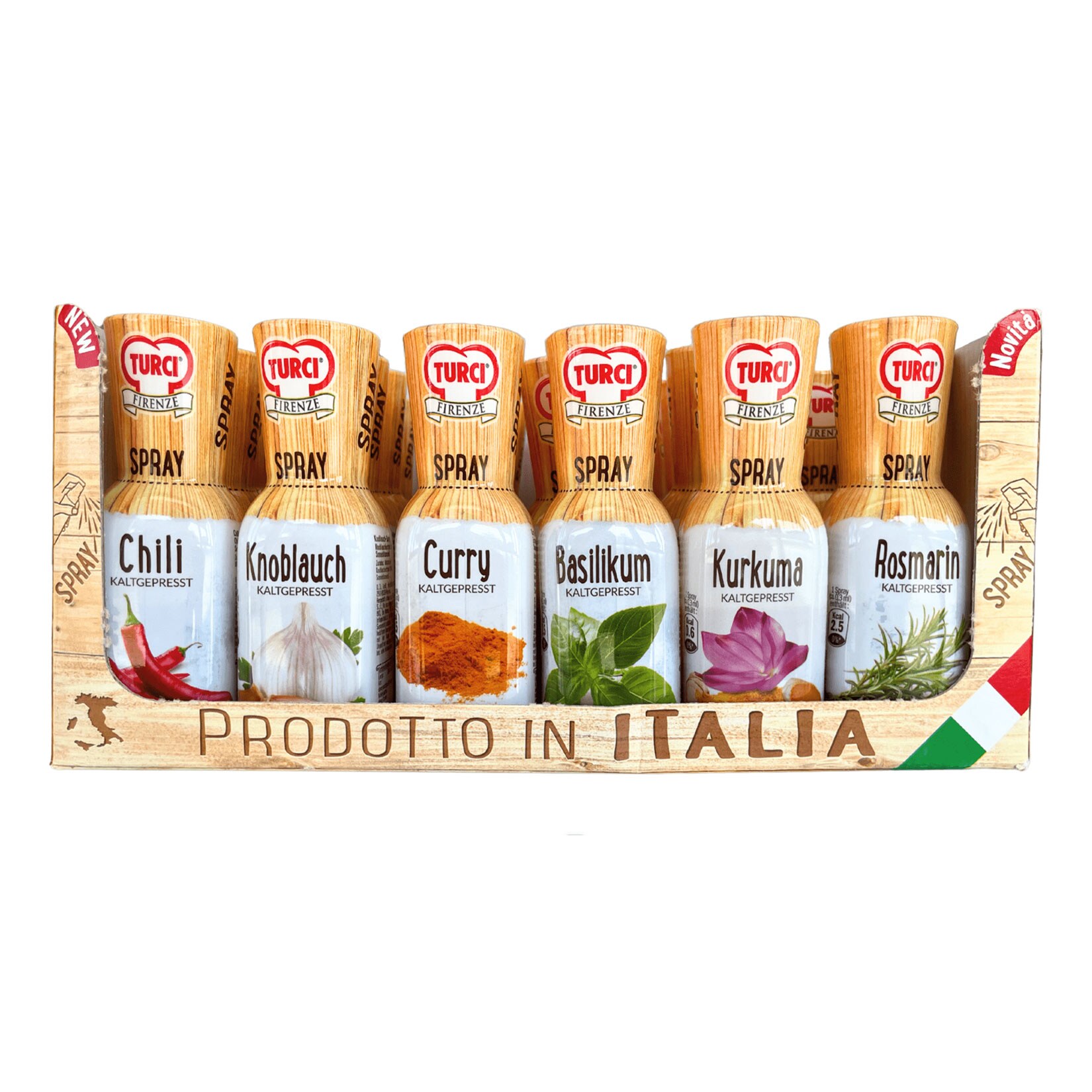 Turci Spr&uuml;h-Gew&uuml;rz 60 ml, verschiedene Sorten, 24er Pack - Bild 1