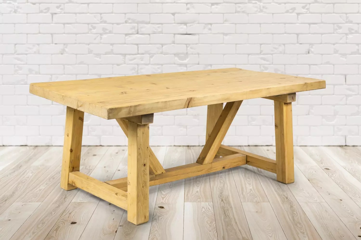 PureHaven Rustikaler Massivholztisch Kiefer - versch. Ausf&uuml;hrungen - Bild 1