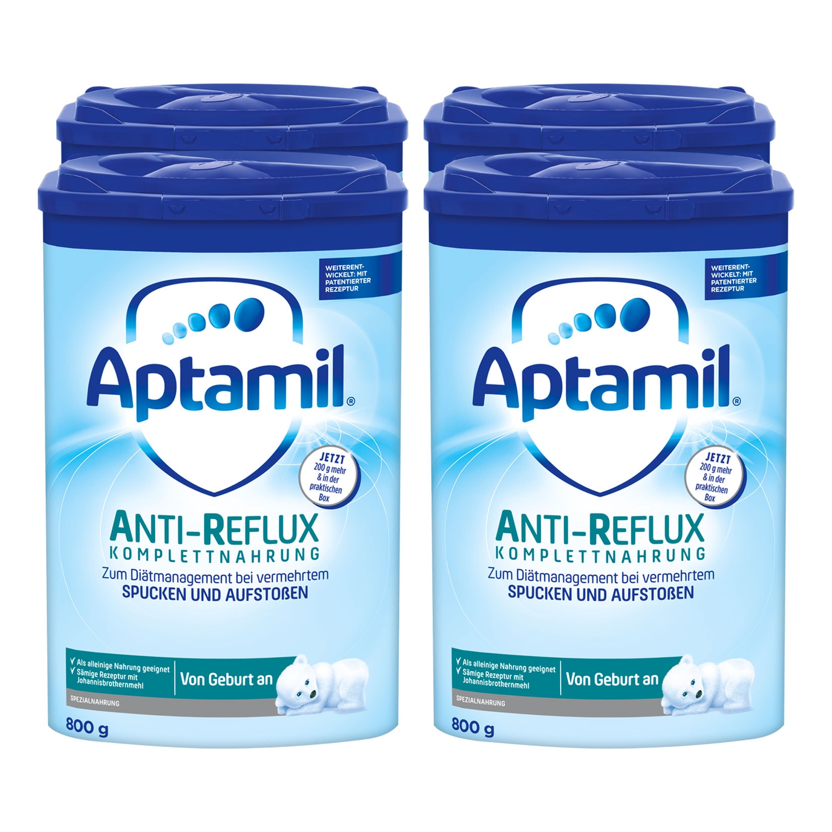 Aptamil Anti-Reflux Komplettnahrung 800 g, 4er Pack - Bild 1