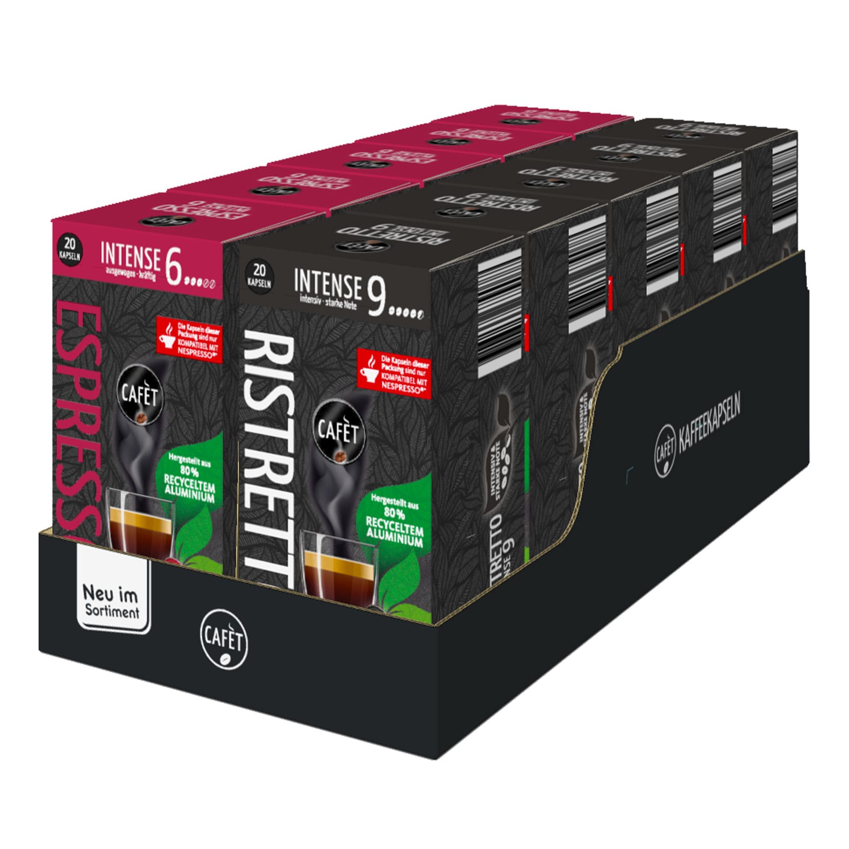 Cafet Kapseln 20 Stück 104 g, verschiedene Sorten, 10er Pack