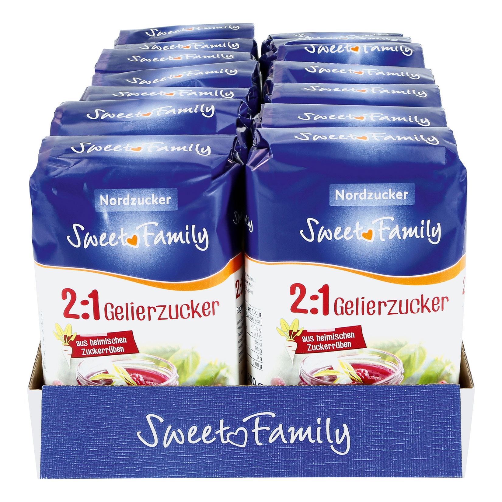 Nordzucker Sweet Family 2:1 Gelierzucker 500 g, 14er Pack - Bild 1
