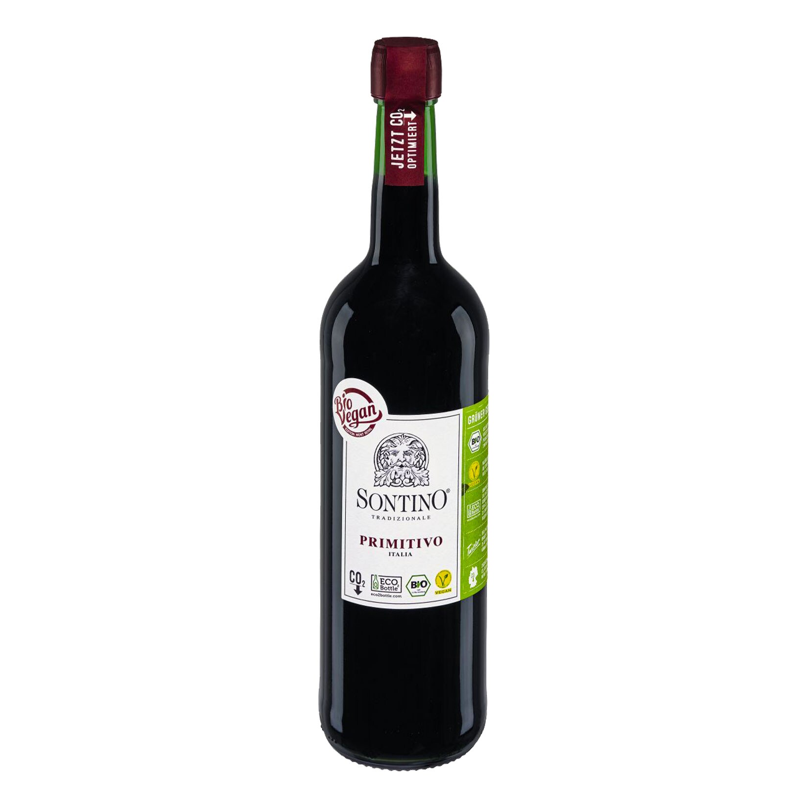 Sontino Primitivo Bio Vegan rot halbtrocken 13,0 % vol 0,75 Liter - Bild 1