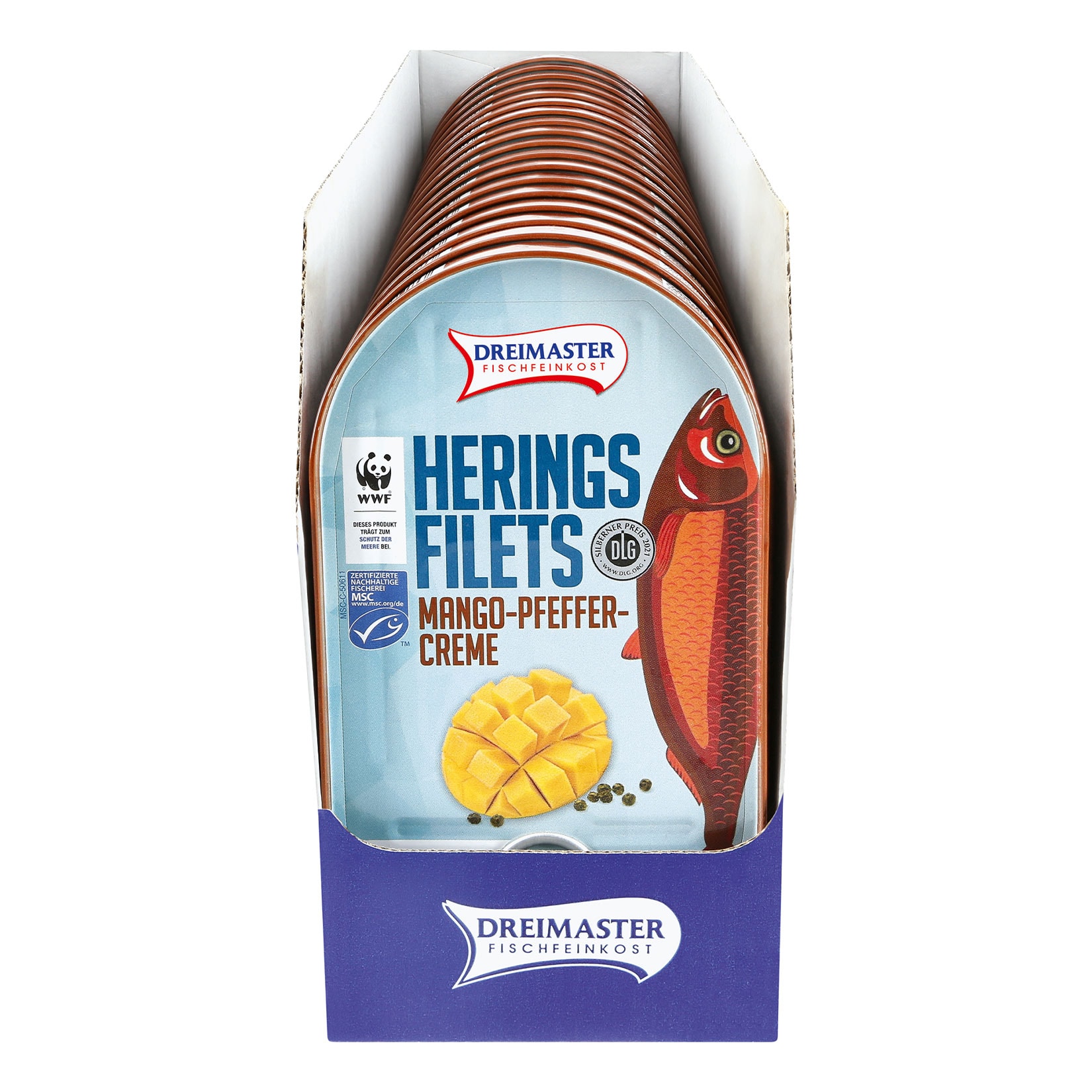 Dreimaster Heringsfilet in Mango-Pfeffercreme 200 g, 18er Pack - Bild 1