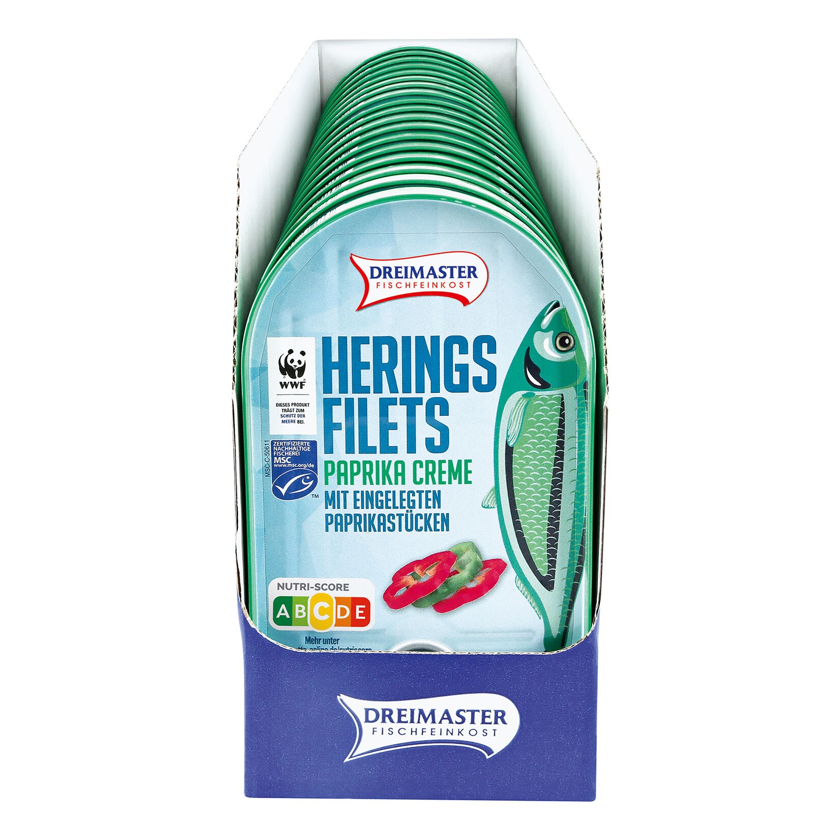 Dreimaster Heringsfilet in Paprikacreme 200 g, 18er Pack - Bild 1