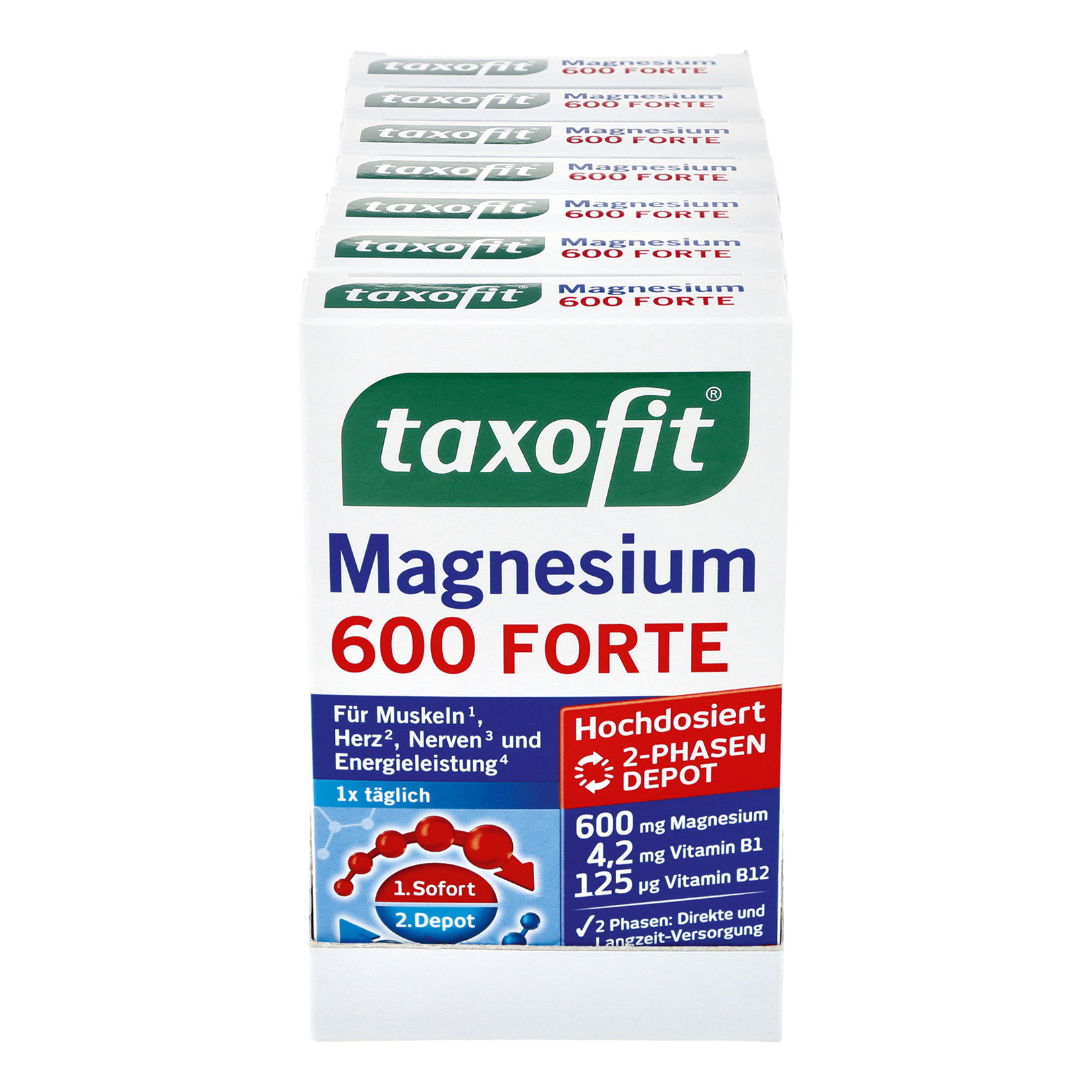taxofit Magnesium 600 Forte Depot Tabletten 30 St&uuml;ck 51,2 g, 7er Pack - Bild 1