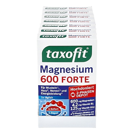 taxofit Magnesium 600 Forte Depot Tabletten 30 Stück 51,2 g, 7er Pack - Bild 1