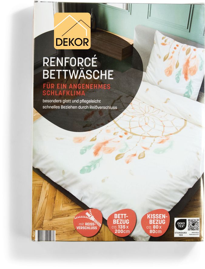 Dekor Bettw&auml;sche 135x200cm -versch. Ausf&uuml;hrungen -Traumf&auml;nger bunt - Bild 1