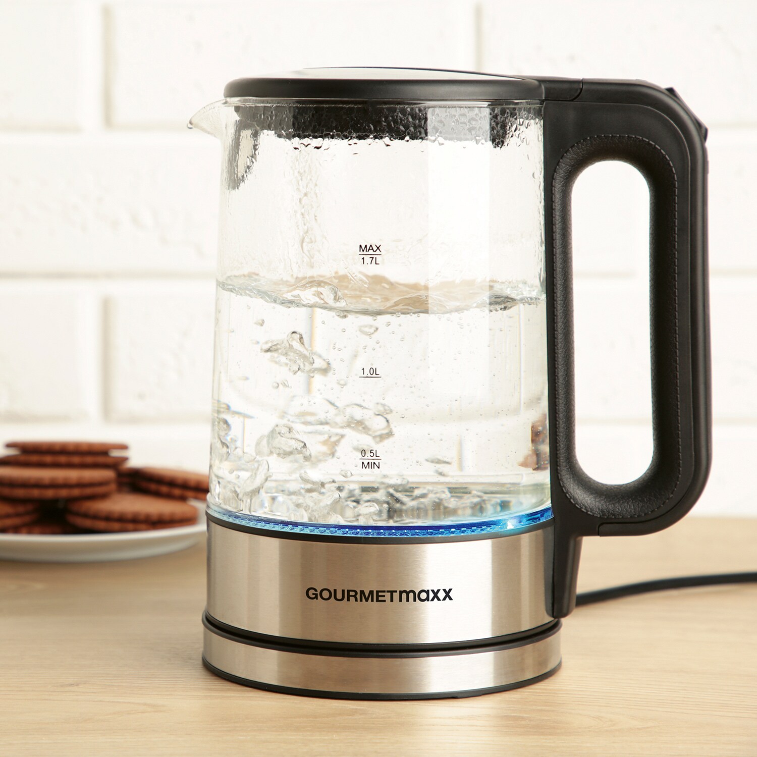 GOURMETmaxx Glas-Wasserkocher LED 1,7l 2200W | 04067522016618