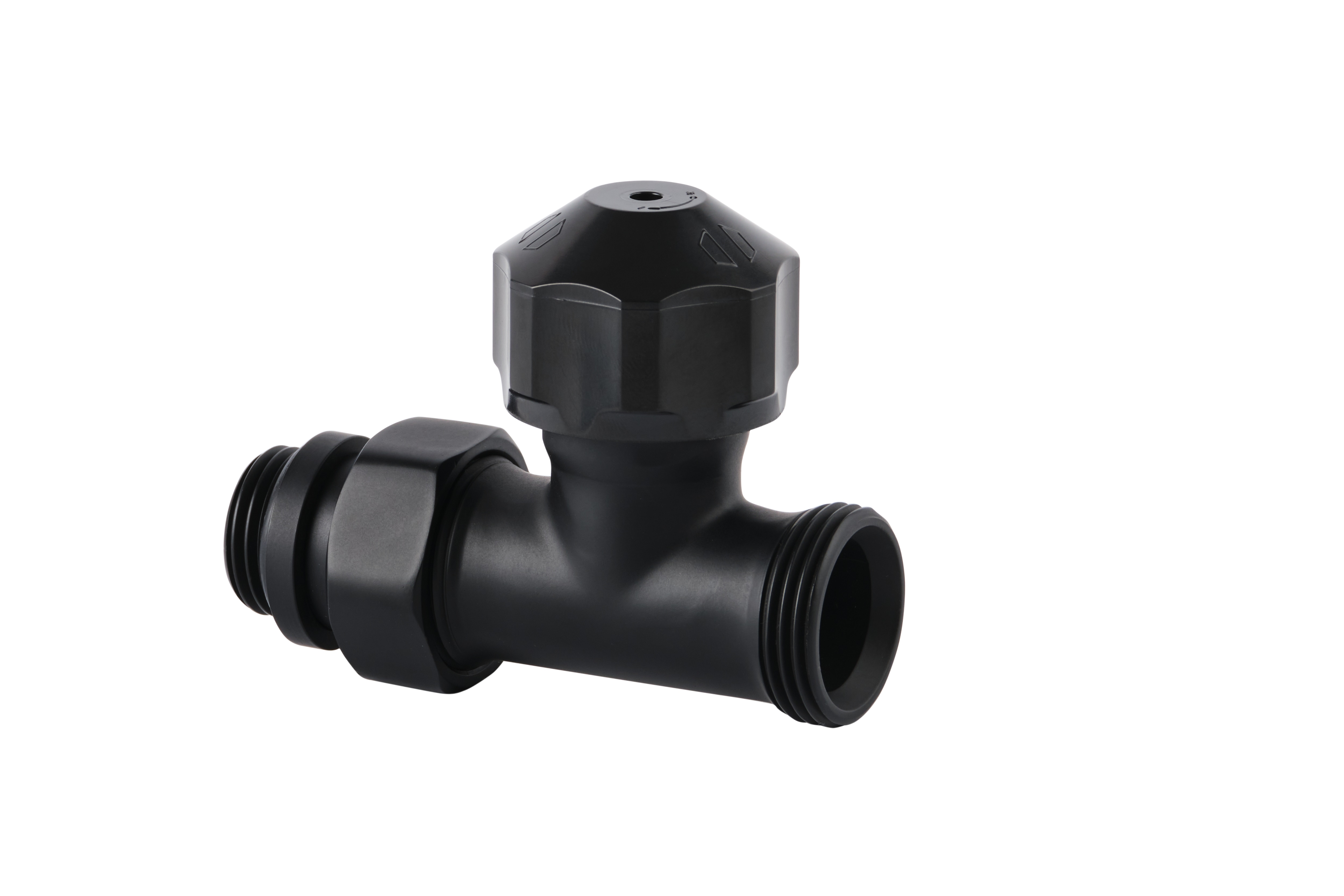 sanicomfort Thermostatventil Unterteil Design schwarz RAL 9005 - versch. Ausf&uuml;hrungen - Bild 1