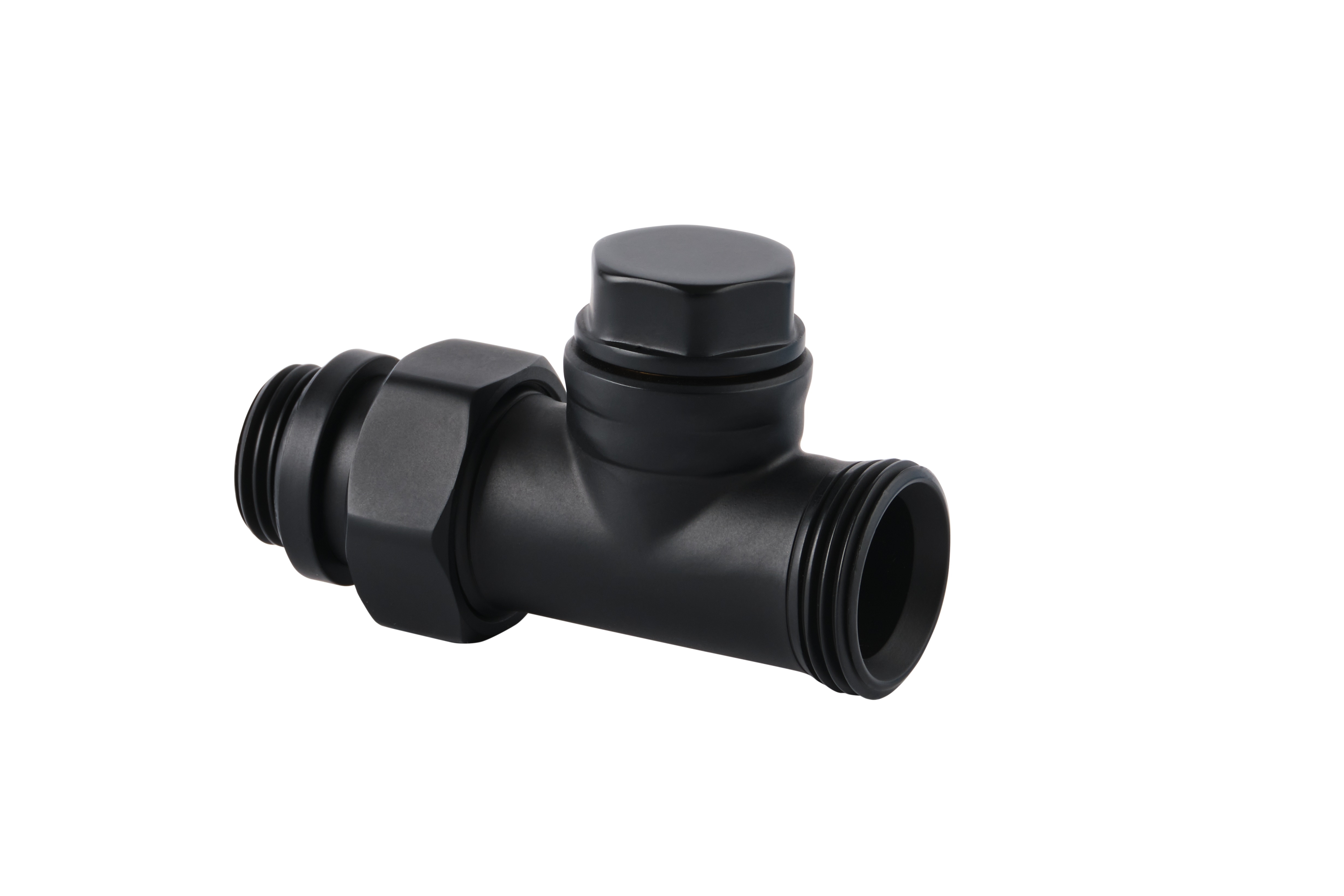 HK R&uuml;cklaufverschraubung Design schwarz RAL 9005 - versch. Ausf&uuml;hrungen - Bild 1