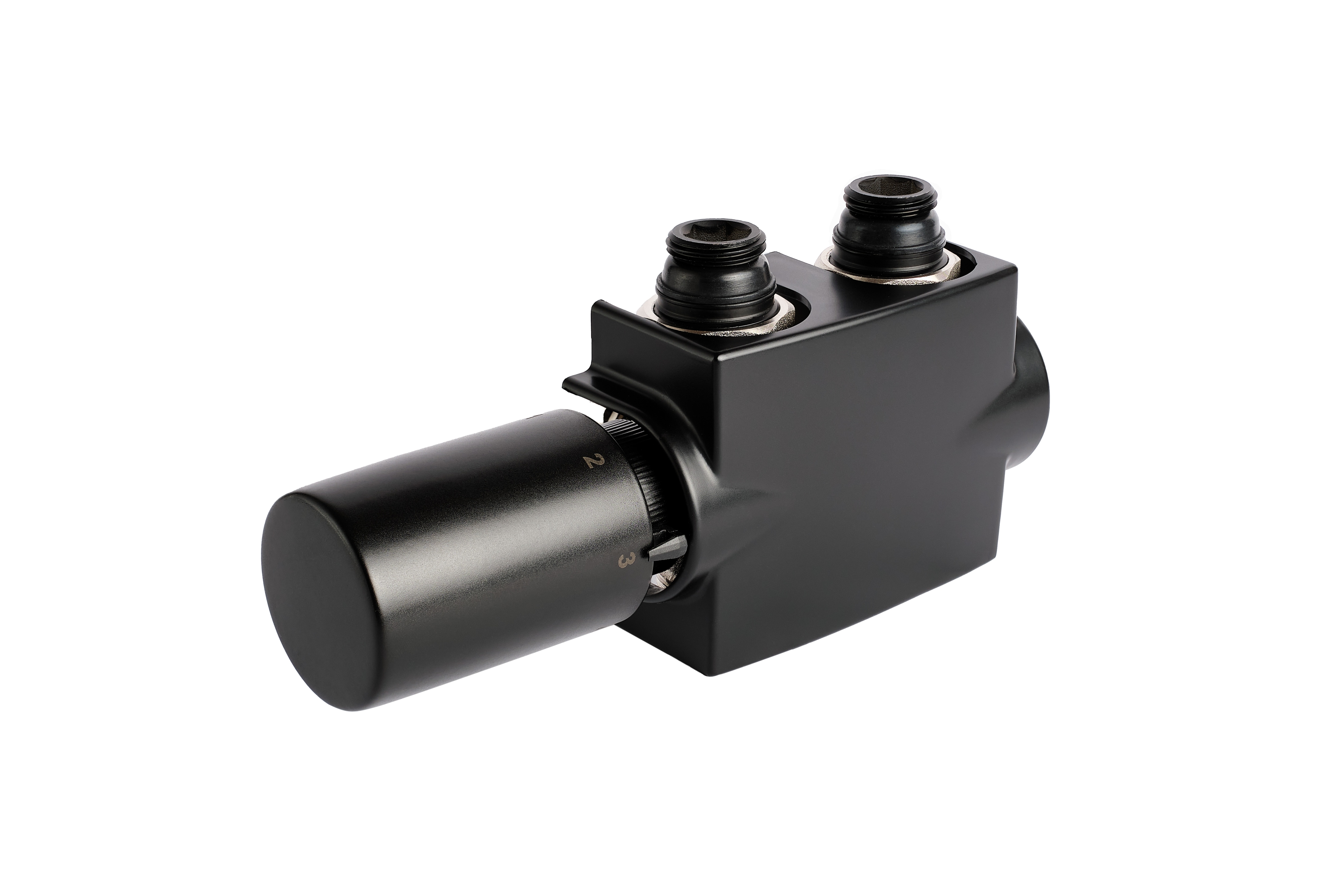 sanicomfort Ventilhahnblock Set Quattro inkl. Therm. Kopf RAL 9005 - Bild 1