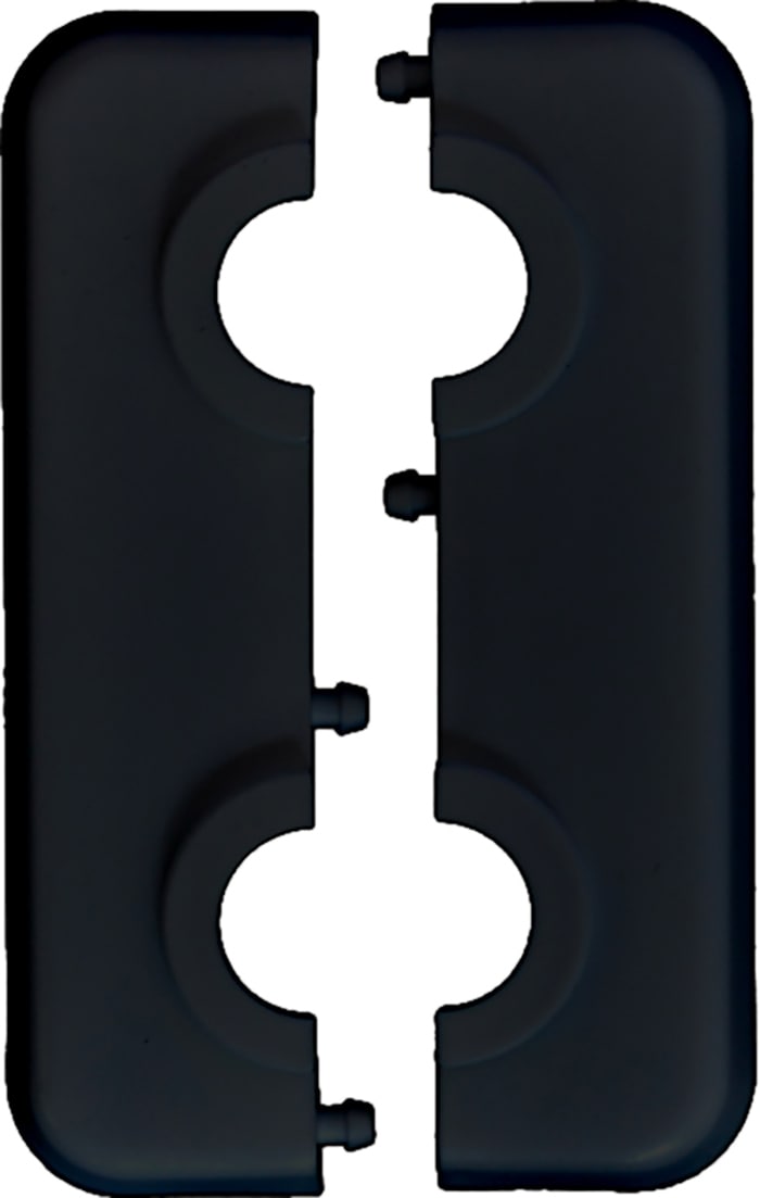 sanicomfort Doppelrosette RAL9005 - versch. Ausf&uuml;hrungen - Bild 1