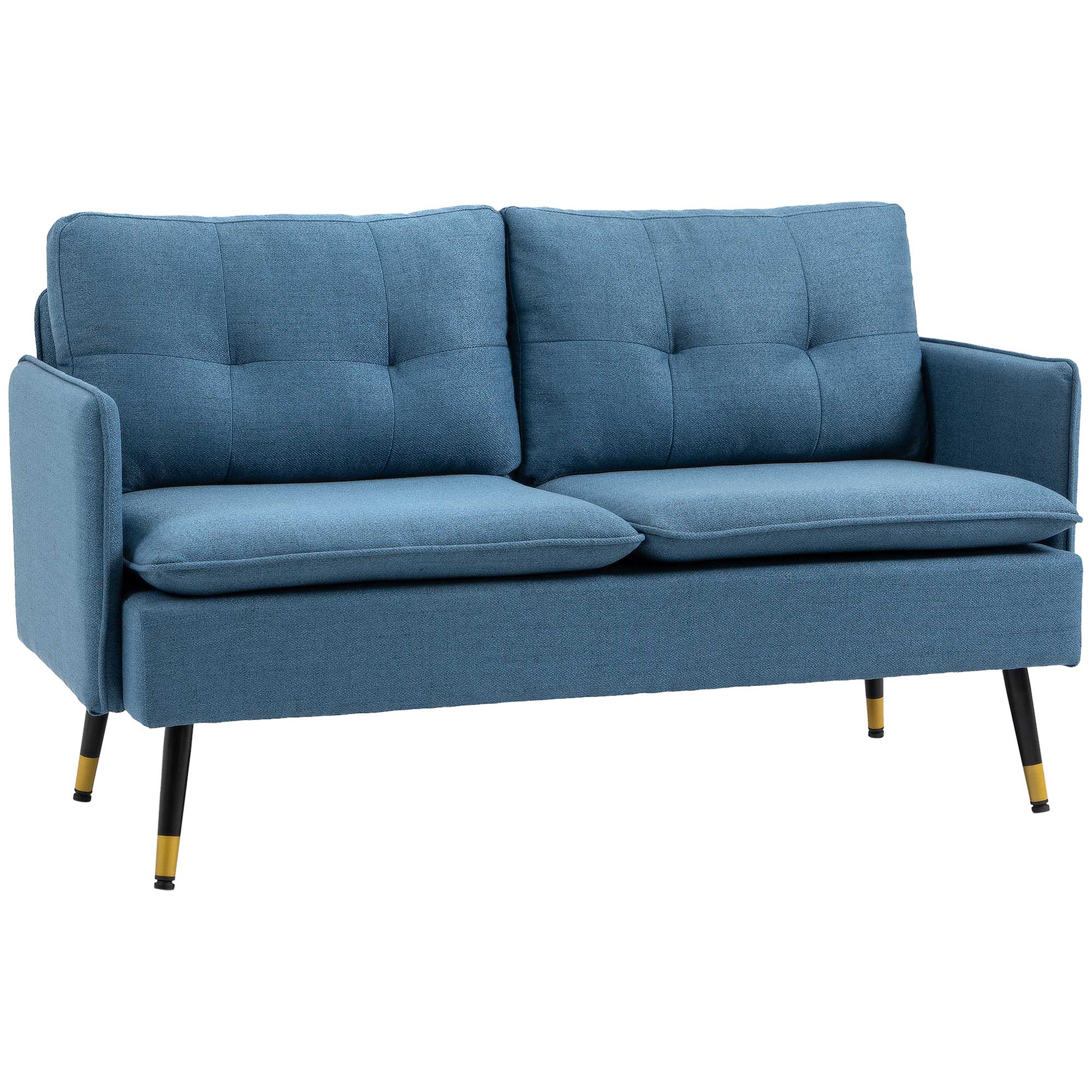 HOMCOM 2 Sitzer Sofa Polyester, Stahl - Bild 1
