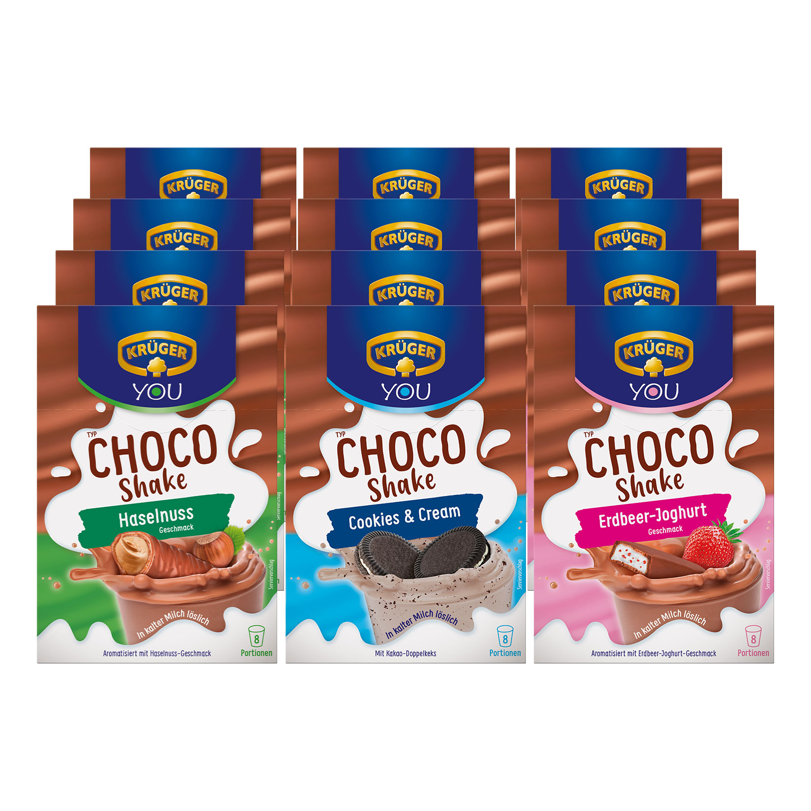 Kr&uuml;ger You Choco Shake 144 g, verschiedene Sorten, 12er Pack - Bild 1