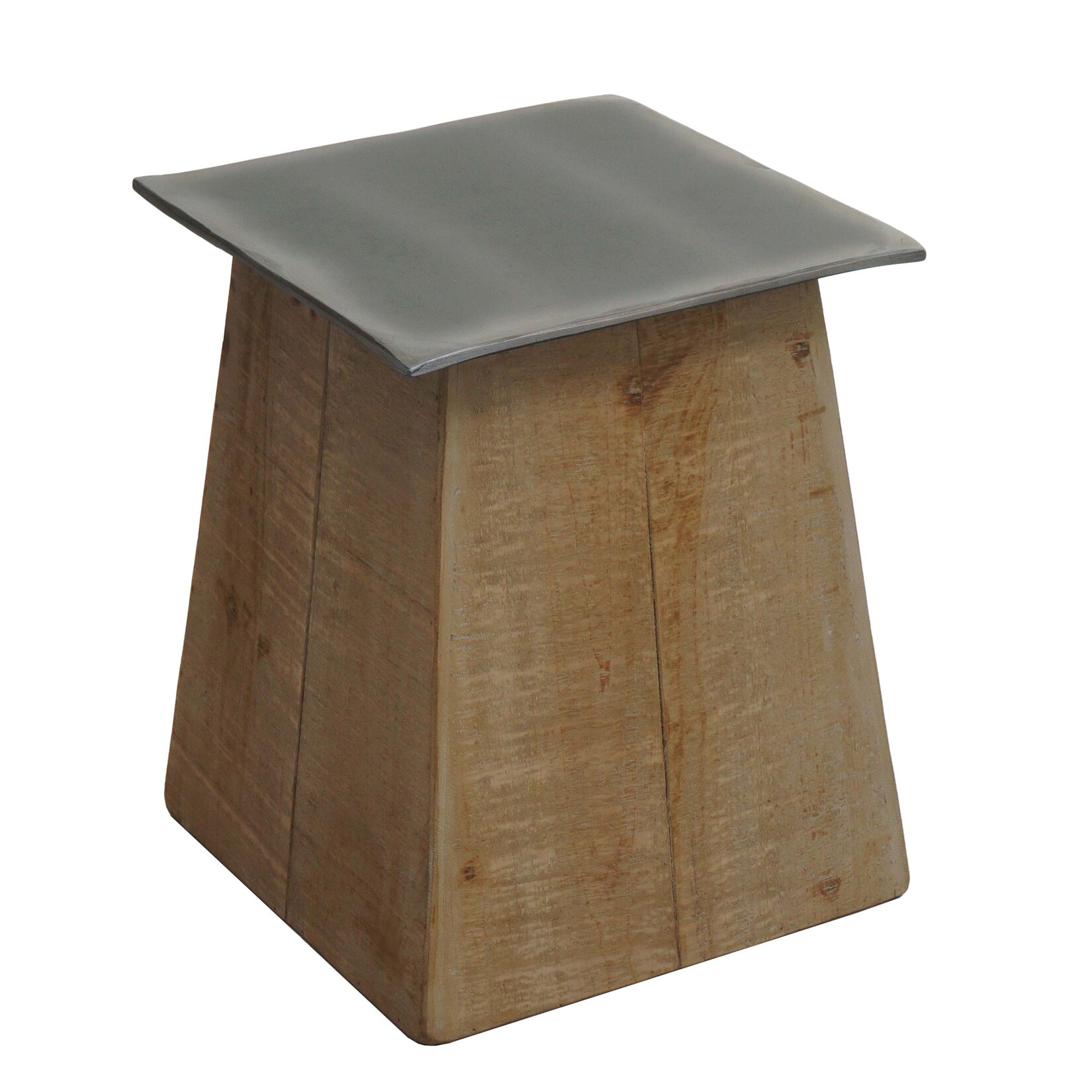 Hocker MCW-L76, Sitzhocker Holzhocker, Industrial Massiv-Holz MVG-zertifiziert, natur mit Metall-Optik | 04057651602981