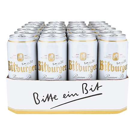 Bitburger Pils 4,8 % vol 0,5 Liter Dose, 24er Pack - Bild 1