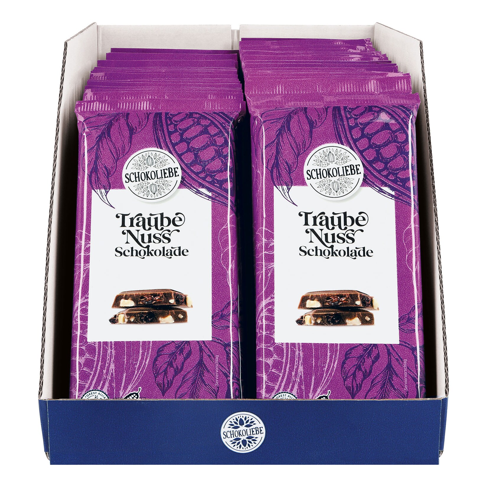 Schokoliebe Traube Nuss Schokolade 100 g, 44er Pack - Bild 1