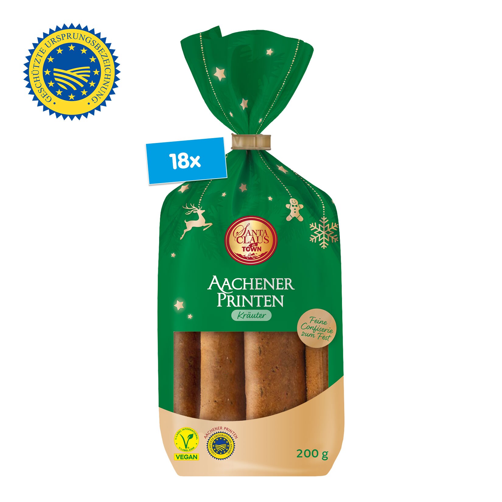 Santa Claus in Town Kr&auml;uter-Printen g.g.A. 200 g, 18er Pack - Bild 1