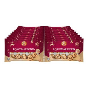 Santa Claus in Town Kokosmakronen 250 g, 18er Pack - Bild 1